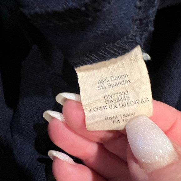 J. Crew navy cotton blend pants Minnie style size 4 - Picture 4 of 4